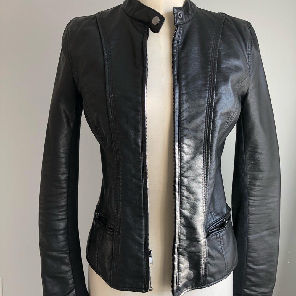 Faux leather jacket